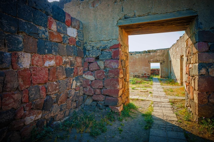 Entrance to the King's residence. Erebuni Fortress, Armenia